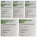 LAMDA exam certificates with grades