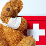 Teddy bear with bandage