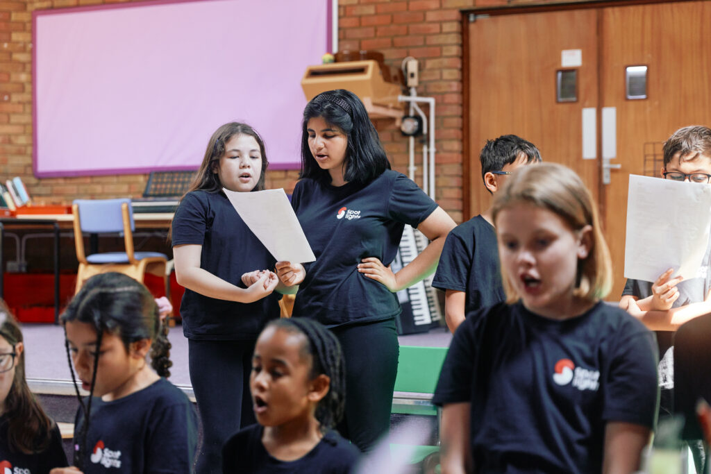 spotlights theatre school students performing